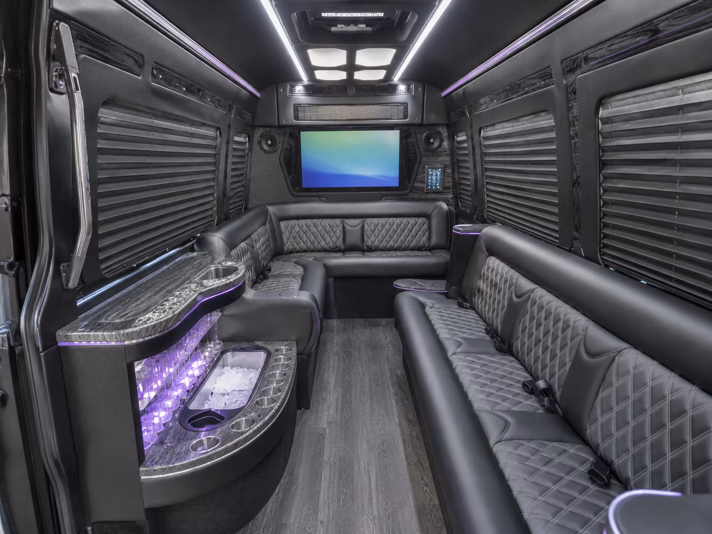dearborn heights 30 passenger party bus inside