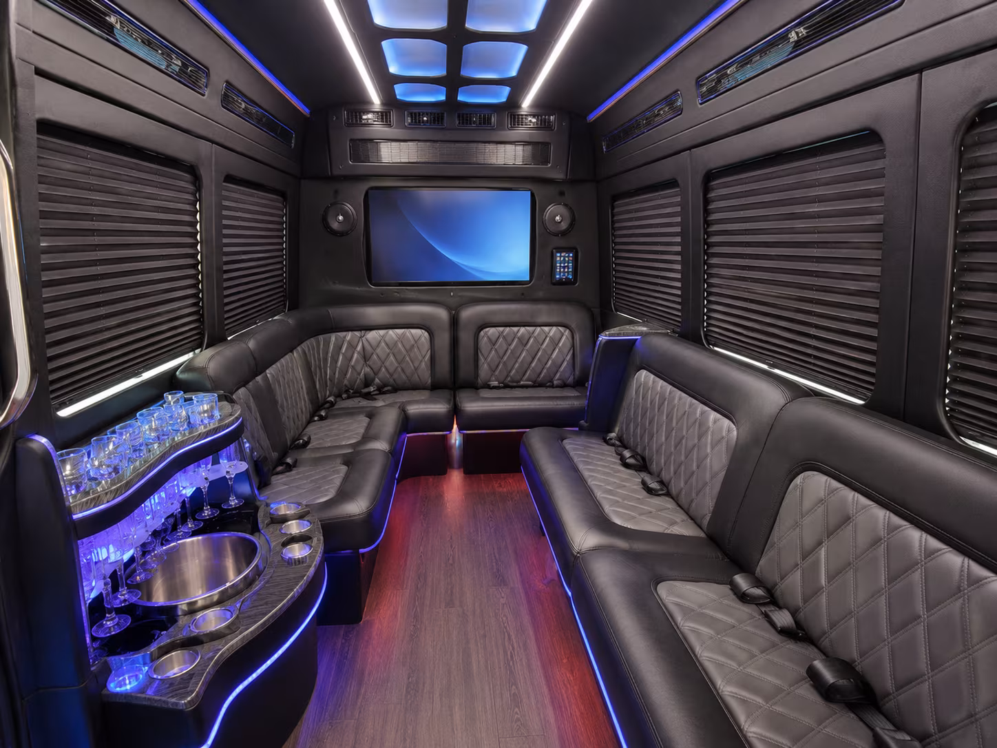 dearborn heights 30 passenger party bus interior